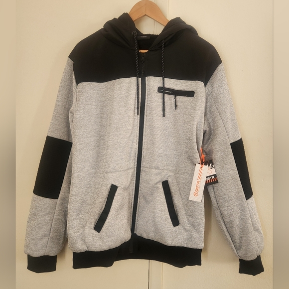 RGSTR Other - Stylish Black and Gray Zip-Up Sweater
